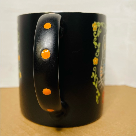 Halloween Charlie Cat  DOD 22oz Coffee Mug Eli & Anna 2022 Handmade Sugar Skull - Picture 2 of 5